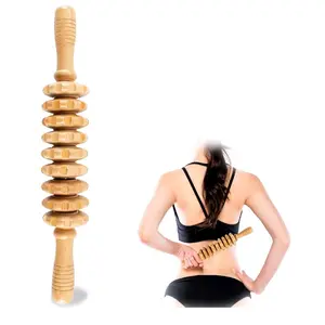 Wood Therapy Massage Tools,Wooden Massager Stick Roller Lymphatic Drainage Tool,Maderoterapia Kit Self Massage Roller Tool