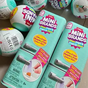 Original Zuru Mini Brands Ball Mini Refrigerator Gourmet Miniature Food Scene Simulation Toy Set Gifts For Kids