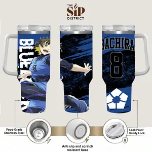 The Sip District. Meguru Bachira #8 Personalized Anime Tumbler 20oz/40oz – Blue Lock Insulated Travel Mug, Stainless Steel Coffee Cup, Soccer Anime Fan Gift, Manga Drinkware
