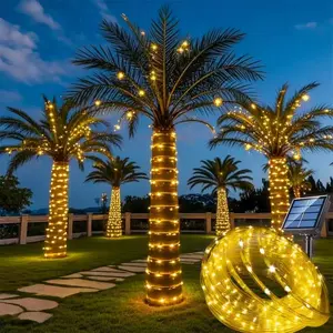Upgrade Outdoor Solar Tube Light, 105ft 300led Solar String Lights, 8 Modes, Waterproof Decorative Lamp, Flexible Transparent Tube, Garden Decoration, Solar Landscape Lights