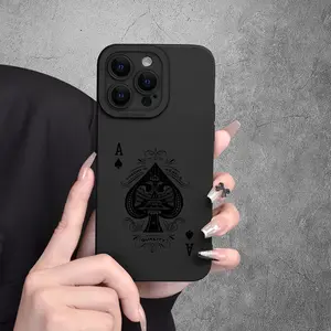 Phone Case - Stylish Poker Card Design Compatible with 17, 15, 14, 13, 12, 11, Plus, Pro, Max, and Mini - Perfect Gift for Easter, Christmas, Halloween, Birthdays Smartphone Cellphone