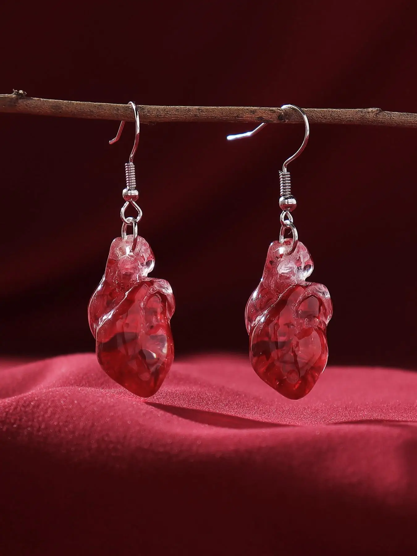 1 Pair Heart Shaped Dangle Earrings, Fashion Jewelry for Women & Girls, Trendy All-match & Exquisite Jewelry for Birthday Gift for Daily Wear