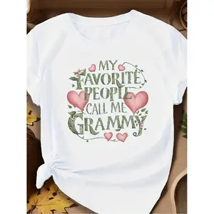 Grammy Award T-Shirt - Short Sleeve Round Neck Casual Top with Iconic Gramophone & Song Lyric Print, Breathable Suitable for Grammy Fans, Performers, Songwriters, Music Note for Year-Round Wear