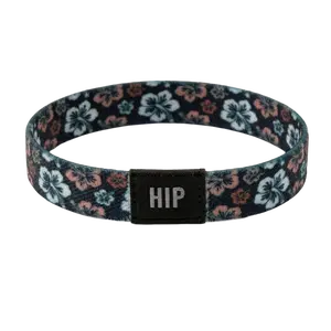 Pink Coastal Hibiscus Maui Flower Bracelet Hair Tie