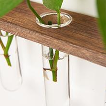 XXXFLOWER Large 3-Tier Hanging Plant Propagation Station Boho Wall Decor with 15 Glass Test Tubes for Plant Enthusiasts