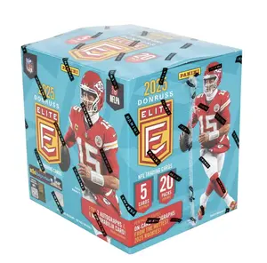 Donruss 2025 Elite Football Hobby Box - 20 Packs with 5 Cards Each - Includes PenPal Autographs - Ripped Shipping for Unboxing Fun