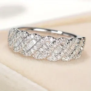 Elegant Engagement Ring for Women - Shiny Twist Channel, Wide Faceted  Unisex Ring, Wedding Promise Anniversary Birthstone Costume Jewelry Gift, Rings For Women