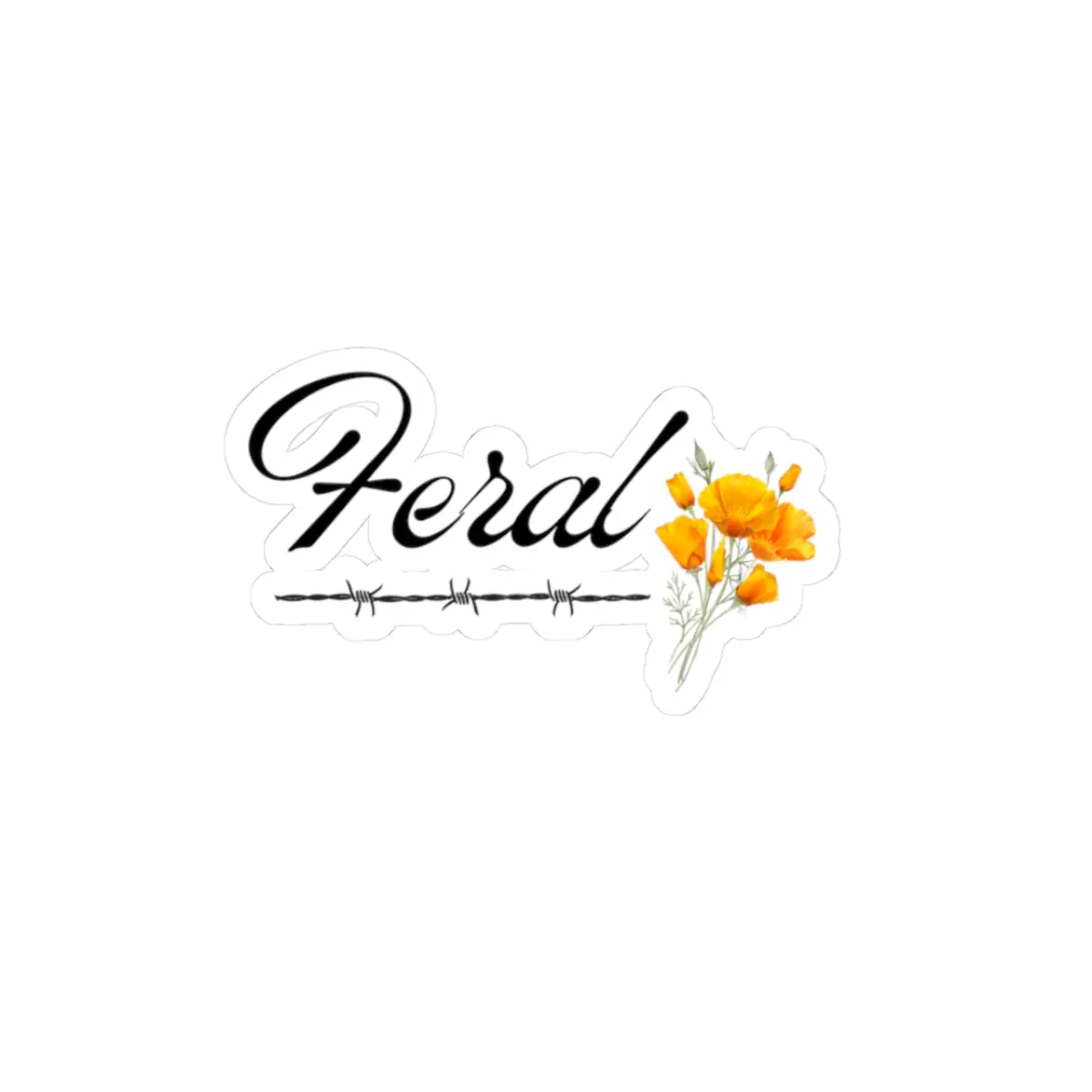 Feral Floral Kiss-Cut Stickers - Aesthetic Vinyl Stickers for Laptops and Decor