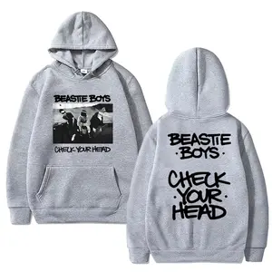 [Sale Up To 40%] 2 Side Rock Beastie Boys Periksa Kepala Anda Album Dua Sisi Dicetak Hoodie Pria Wanita Vintage Punk Streetwear Unisex Bulu Kaus