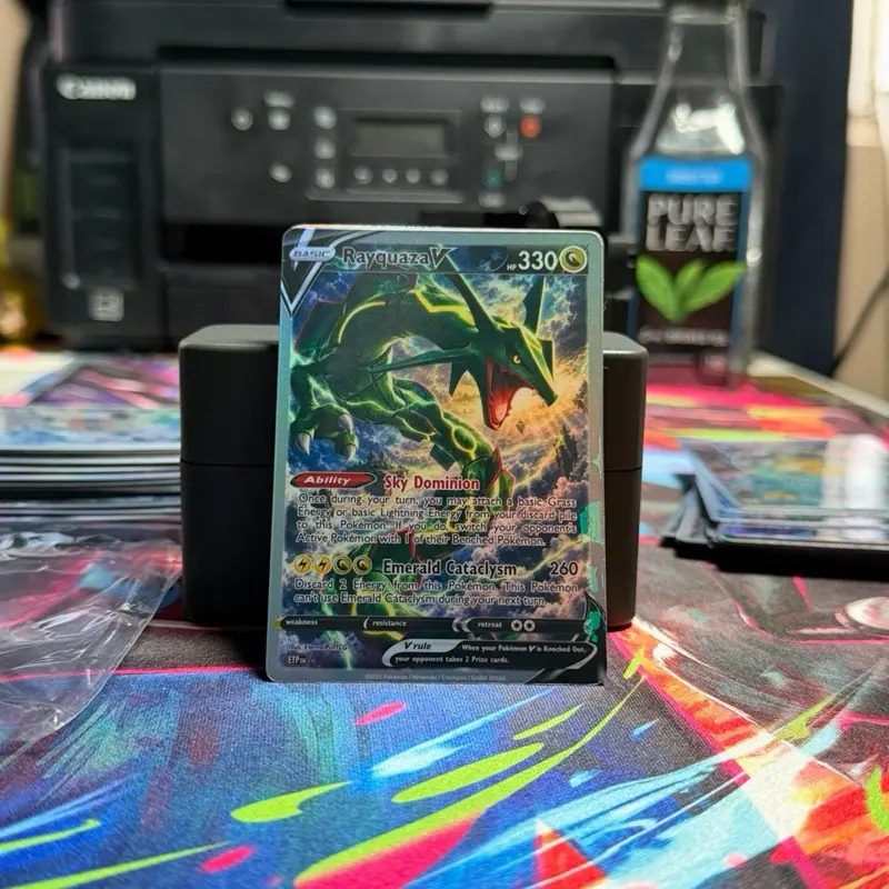 Rayquaza Fan Art Card | Custom Holographic Collectible | Pokémon Inspired