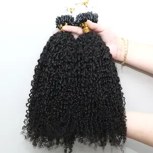 Microlink Afro Kinky Curly Micro Loop Human Hair Extensions 16-24inch Burmese Micro Ring Hair Extensions for Natural Look