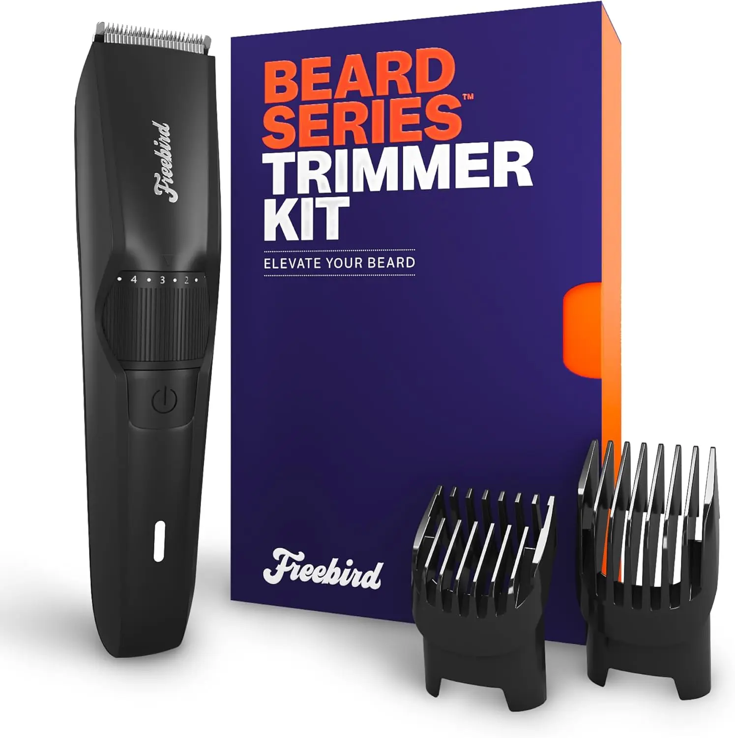 FREEBIRD BeardSeries Cordless Precision Trimmer, BeardSafe Technology, USB Rechargeable with 40 Length Settings, Adjustable Barber Equipment for Face & Body