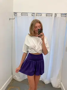 Purple shiney  skort