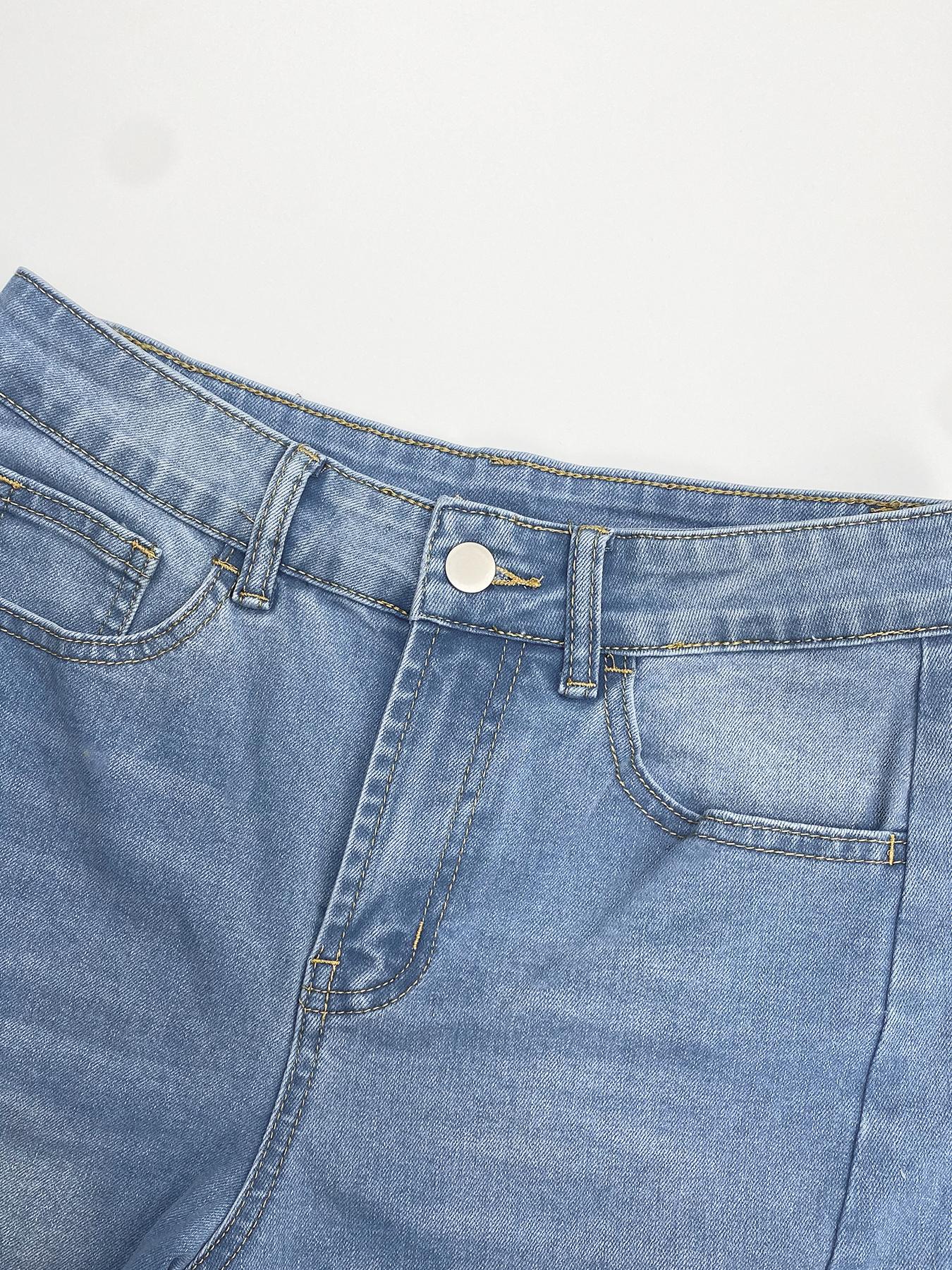 Aswulk Women's Jorts Baggy High Waisted Jean Shorts Ripped Denim Bermuda Shorts Y2K Shorts