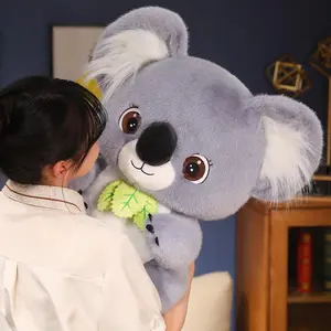 New Lovely Lifelike Fluffy Sitting Koala Plush Toys Soft Huggable Cute Koala Doll Kawaii Home Decor Nice Companion For Children