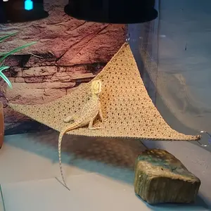 Durable Reptile Hammock | Handmade Climbing Net & Suspension Bridge for Bearded Dragons | Reptile Cage Accessory | Easy Assembly | Encourages Climbing & Exercise | Terrarium Enrichment | Natural Look | Sturdy Construction | Lizard Hammock for Reptile