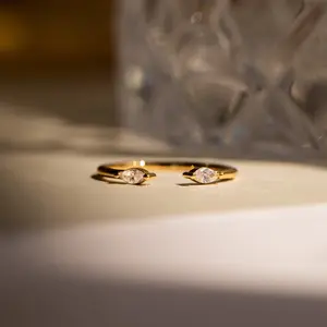 Celeste Duo Marquise Ring by Caitlyn Minimalist