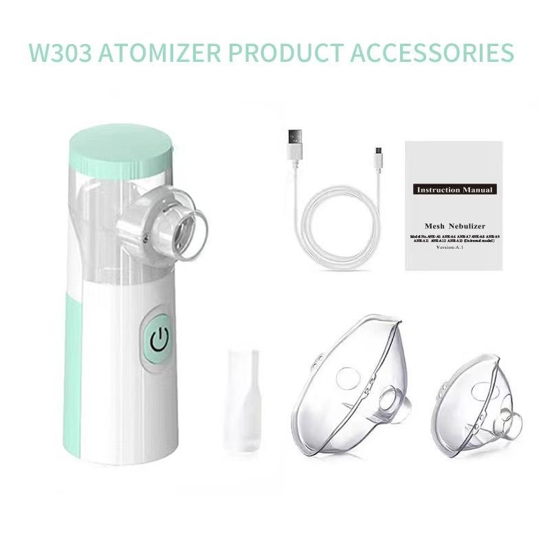 Portable Handheld Nebulizer Handheld Humidifier TYPE-C Interface Powered by AA Batteries Easy to Carry Compact and Portable Facial Mist Humidifier