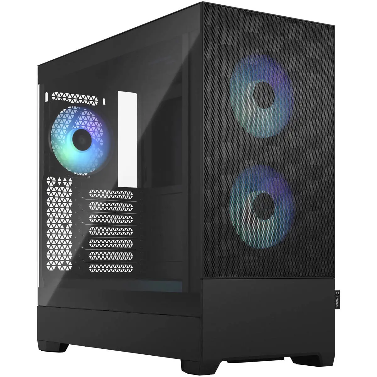 Fractal Design Pop Air RGB Clear Tempered Glass ATX Mid-Tower Computer Case, Black