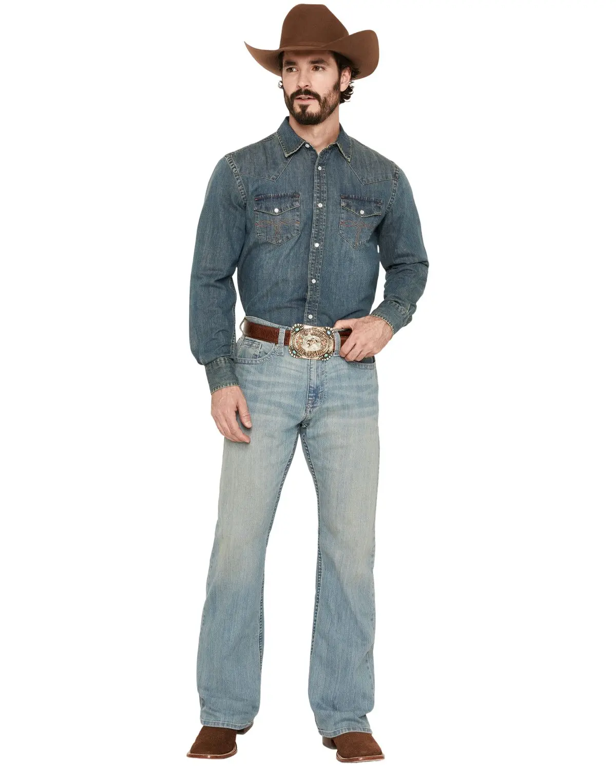 Cody James Men's Men'S Hamshackle Wash Duke Relaxed Bootcut Stretch Denim - Cjsp20j09-Ltw Cody James Men's Men'S Hamshackle Wash Duke Relaxed Bootcut Stretch Denim - Cjsp20j09-Ltw