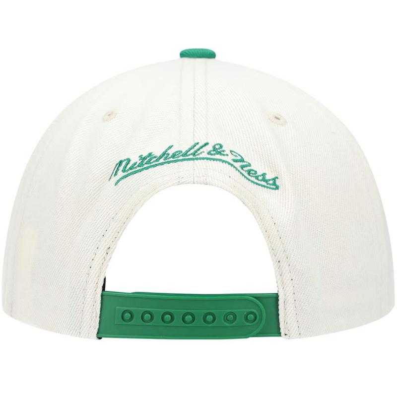 Mitchell & Ness Off Wht/Green NBA Boston Celtics Natural XL HWC Snapback