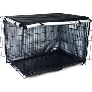 Dog Crate Cover 24 inch, Kennel Cover for Dog Cage, Cage Cover for Dog Crate, Black