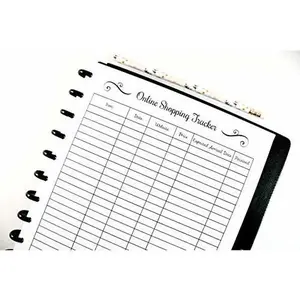Online Shopping Tracker inserts for 11-Disc Big Happy Planner, Big Online Shopping Tracker (Planner Sold Separately)