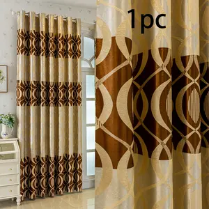 Vintage European Embroidered Blackout Window Curtain, Home Decoration Curtain, Leaf Pattern Design, UV Protection, Darken Room, Suitable for Living Room, Bedroom, Balcony