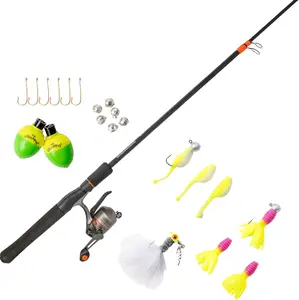 Zebco 33 Micro Trigger Spincast Reel and Fishing Rod Combo, 6-Foot 6-Inch 2-Piece Telescopic Rod, Ultra-Lt Power, Mod Action, Size 10 Reel, 4.3:1 Gear Ratio, 23-Piece Mr. Crappie Tackle Kit, Silver
