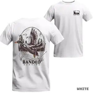 Banded Duck Hunting T-Shirt – Mallard Wildlife Graphic Tee for Outdoorsmen – Waterfowl Hunter Shirt, Pullover