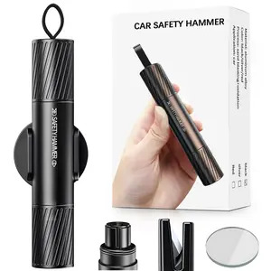 2-in-1 Portable Car Safety Keychain - Seatbelt Cutter & Emergency Tool