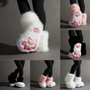 Comfortable Claw Slippers - Super Soft Plush Non-Slip One-Foot Pedal  - Warm and Breathable Indoor Shoes - Perfect for Role-Playing and Parties in Cold Winter Weather