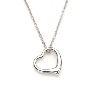 Hot Stainless Steel Love Necklace Simple and Versatile Hollow Heart-shaped Sweater Chain Clavicle Chain Jewelry