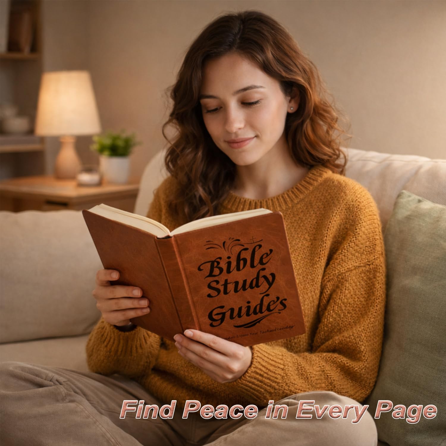 Bible Study Journal with Space to Write, Lined Scripture Notebook for Sermon Notes and Personal Reflection, Thick Opaque Paper, Perfect for Daily Devotion and Verse Mapping, Christian Gift for Women Men