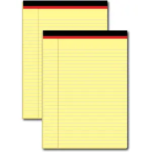 AUKSales Legal Pads 8.5 x 11, 2 Pack Wide Ruled Lined Notepad, Yellow Legal Pads of Paper Legal Notepads, Micro Perforated Note Pads 8.5 x 11 Legal Pad, Yellow Legal Pads, 50 Sheets Per Writing Pad