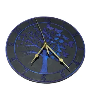 Clock (blue/purple, black)