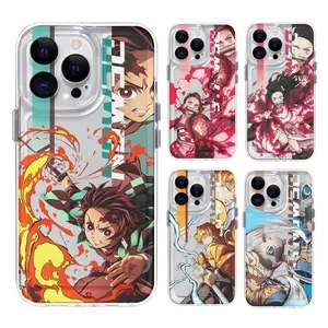 Tanjiro Nezuko Zenitsu Hot Anime Demon Slayer Phone Cases For iPhone 17 16 15 14 13 12 11 Promax Pro Air Plus Exclusive Artistic Fashion Transparent Shockproof Cover Casing Protection Best Gifts For Valentine Christmas Birthday Halloween