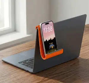 Flex Flap Phone Holder, Flexible, Folding Cellphone Stand Airplane Gadgets for Long Travel Accessories - Plane Essentials (Silicone) - Adjustable, Portable Phone Stand for Travel, Home, Desk, Bed, iPad, Tablet  Smartphone Computer