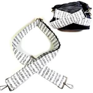 Cross Body Musical Note Guitar Style Bag Strap -Sheet Music Guitar Style Bag