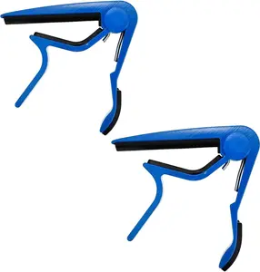 5 Core Guitar Capo for Acoustic & Electric Guitar 2Pcs Quick Change Kapo for 6 String Banjo Mandolin & Ukulele Fast Clip On - CAPO BLUE 2 Pcs