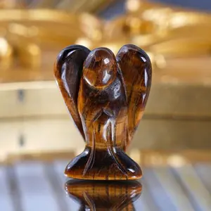 1 count Mini Crystal Guardian Angel Carving - Table & Home Decoration, Best Gift for Kids, Praying Angel Statue