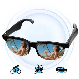 Smart Multifunctional Bluetooth SungGlasses,Durable Anti-Blue Light Glasses with Earbud Headset for Music & Calls,Electronic Audio Sports Glasses for Men & Women Gift