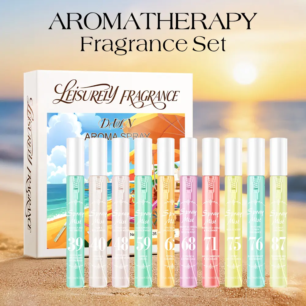 Women's 10-Piece 10ML Summer Romantic Brazil Fragrance Gift Set - Vanilla Caramel Amber Fruit Scent Spray, Adults' Women's Perfume, Alcoholfree Fragrance Mist Set，Beauty & Personal Care Product, Perfect Mother's Day & Holiday Gift