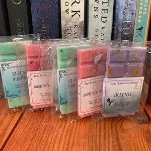Bookish Theme Scent Wax Melts - 1.8 oz Hand Poured Soy Blend with Multiple Scents for Aroma and Decor Snap Bar Wax Melt Cozy Fragrance