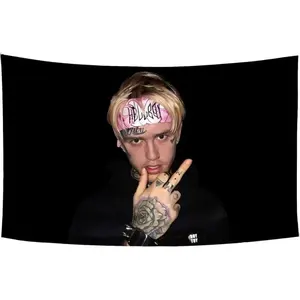 Lil Peep Flag Tapestry Art Music Poster for Bedroom Living Room College Dorm Wall Décor Decor Decorative