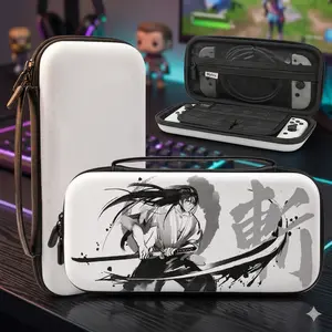 Nintendo Switch Portable Travel Case - Black Samurai Hard Shell Pouch with 11 Card Slots