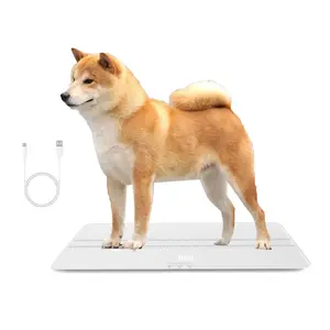 Digital Pet Scale for Dogs and Cats, Max 220lbs, Rechargeable Version, 3 Weighing Modes lbs/kg/st, Precision 10g, 27.16X 12.99 Inches