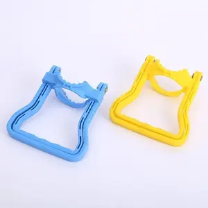 Set of 2 5-Gallon Bucket Handles: Ergonomic, Non-Slip Grips with Heavy-Duty Locking Clips — Effort-Saving Bucket Carriers
