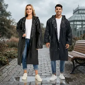 Reusable Rain Ponchos for Adults - Heavy Duty Military Impermeable Raincoats Survival Gear 2 Packs Waterproof Rain Coat with Hood Perfect for Outdoor Hiking Camping Emergency Weather Protection Durable Long Lasting