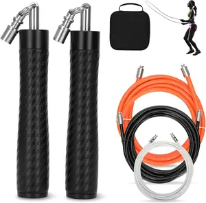 Weighted Jumping Rope For Women, 360 Degree Weighted Jumping Rope, 1/5lb 1/4lb 1/2lb Heavy jump ropes Length Adjustable